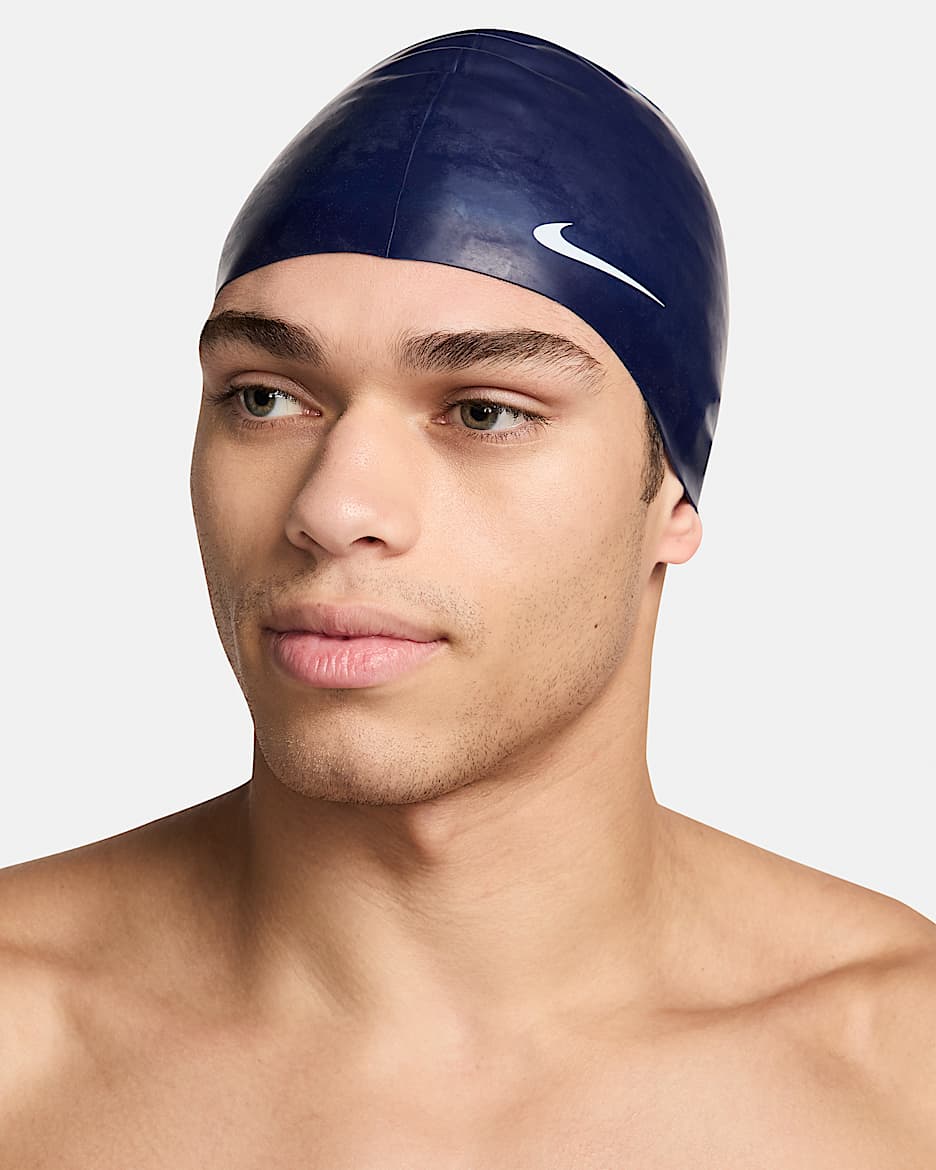 送料無料★NIKE SWIM ビッグ SWOOSH シリコーン水泳帽 594 Nike Big Swoosh Cap - Game Royal